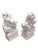 Ceramic Pair of Vintage Chinese Porcelain Blanc De Chine Foo Dog Statues. For Sale - Image 7 of 9