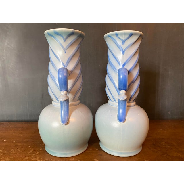 1930s 1930s Stangl Artware Art Deco Modern Vases - a Pair For Sale - Image 5 of 11