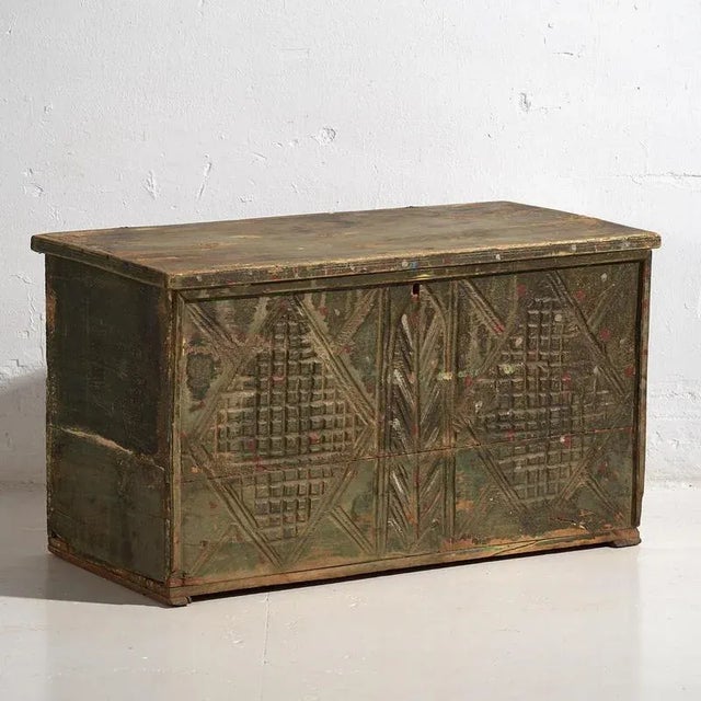 Vintage Green Patina Chest, 1920 For Sale - Image 11 of 11