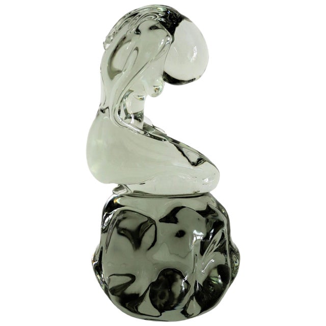 Murano Glass Sculpture of Bowed Woman by Pino Signoretto, Italy, 1980s For Sale