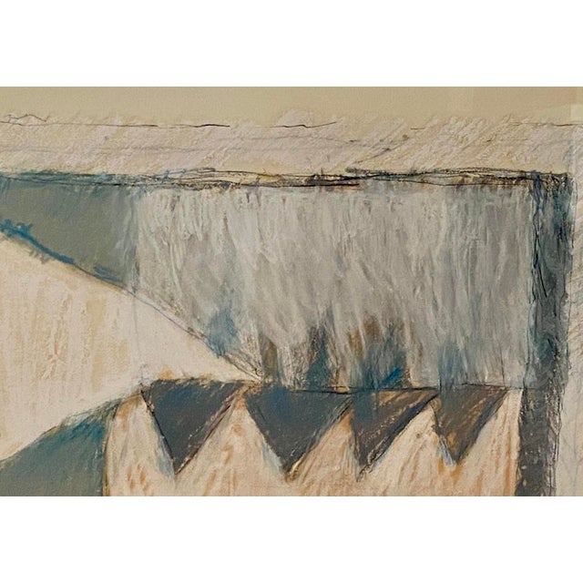 1980s 1980s Powerful Abstract J. L. Mitchell Gouache / Pastel Large Custom Frame New York For Sale - Image 5 of 16