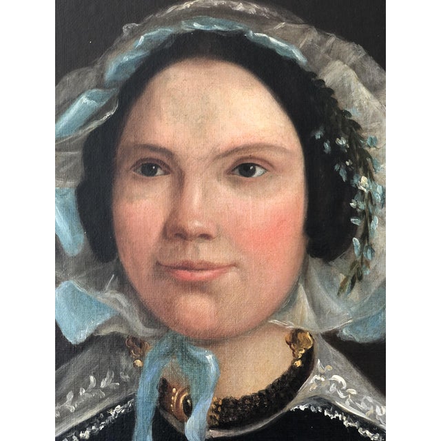 Dutch Lady, 19th Century, Oil Painting on Canvas, Framed For Sale - Image 3 of 12