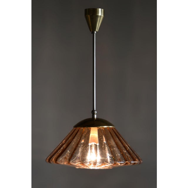 Metal Mid-Century Modern Pendant Light by Kamenický Šenov, Czech, 1960s For Sale - Image 7 of 9
