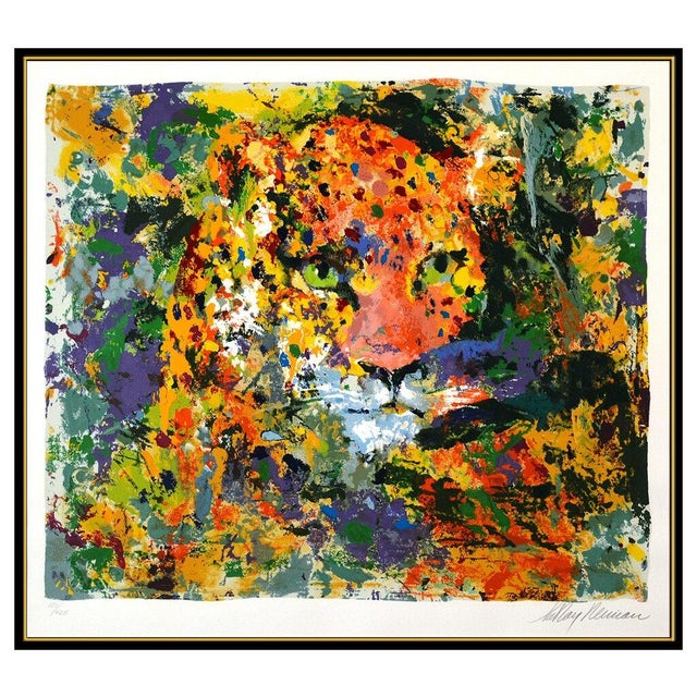 Abstract Expressionism 1990s Portrait of a Leopard, LeRoy Neiman For Sale - Image 3 of 6