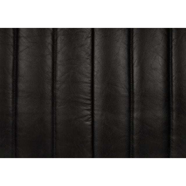 Animal Skin NOIR Khann Sofa, Ebony Black Leather For Sale - Image 7 of 7