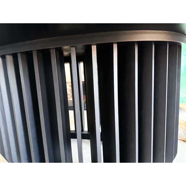 Black Italian "Juice" Dining Table by Miniforms With Back Calacatta Oval Top For Sale - Image 8 of 10