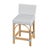Light Gray Serienna 24.5 in. Seat Height Rectangular Rattan Low Back Counter Stool, White/Gray Dot / Natural Rattan Frame For Sale - Image 8 of 8