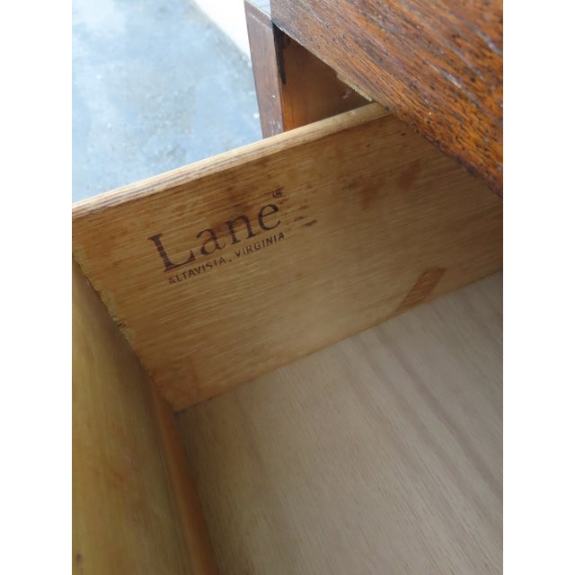 Mid 20th Century Lane Brutalist Mid Century Modern Long Dresser Tv Cabinet 6304 For Sale - Image 5 of 17