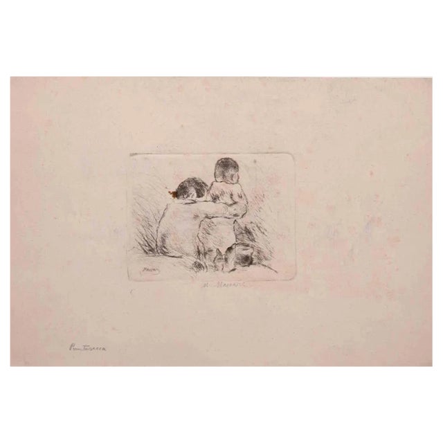 Mino Maccari, The Dressing, Etching, 1925 For Sale