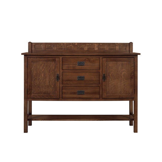 Mission Turner Sideboard With 3 Drawers and 2 Doors - Walnut (Aw) - 58" For Sale - Image 9 of 10