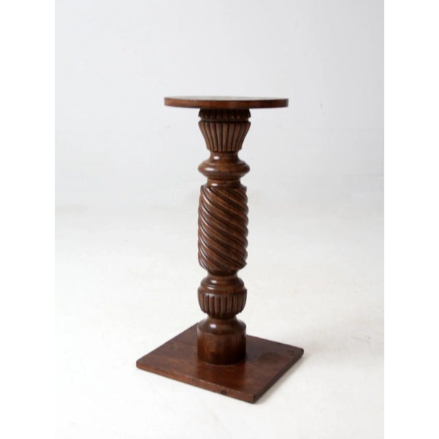Antique Wooden Pedestal Stand For Sale - Image 6 of 12