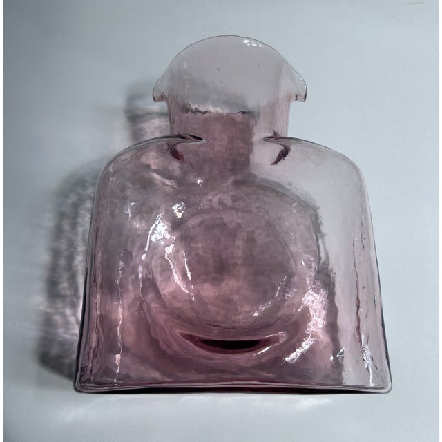 1950s Blenko Orchid Double Spout Water Bottle For Sale - Image 9 of 17