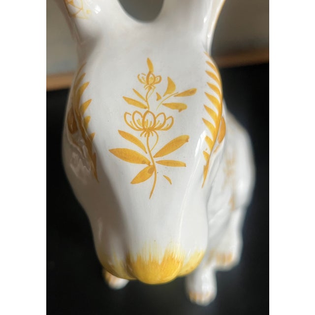 Italian Ceramic Bunny Rabbit Cookie Jar For Sale - Image 4 of 15