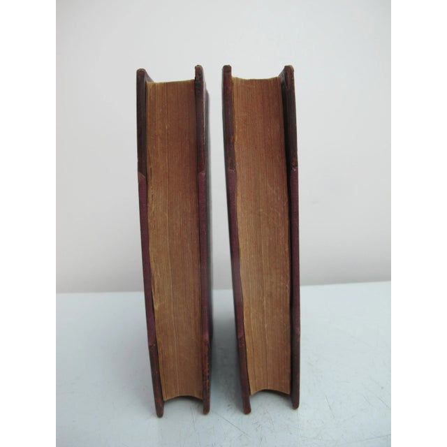 Maroon Antique 1870 Little Women Meg Jo Beth & Amy Louis May Alcott 2 Volume Book Set For Sale - Image 8 of 16