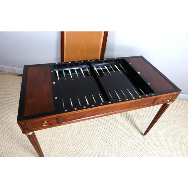 Maroon Louis XVI Tric-Trac Game Table, Late 18th Century For Sale - Image 8 of 14