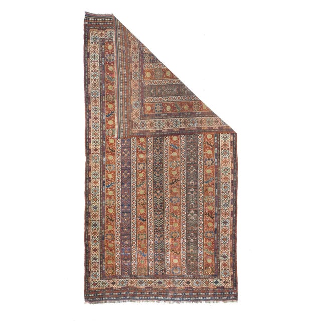 Late 18th Century Late 18th Century Antique Khamseh Rug 5'0'' x 9'5'' For Sale - Image 5 of 12