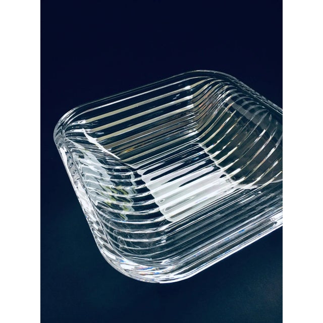 XL Mid-Century Czech Modern Crystal Art Glass Bowl, 1960s For Sale - Image 6 of 13