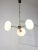 Mid-Century Brass Opaline Glass Chandelier For Sale - Image 18 of 18