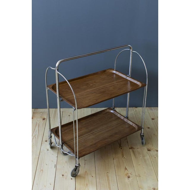 Brown Service Trolley from Gerlinol, Germany, 1950s For Sale - Image 8 of 8