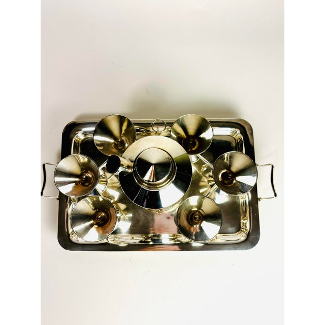 Old English Silver-Plated Cocktail Set, Circa 1940 For Sale - Image 4 of 12