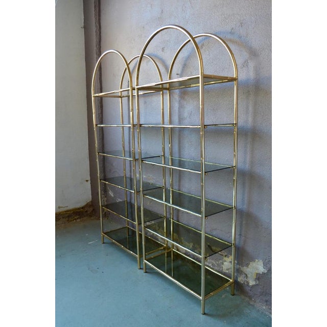Hollywood Regency Style Shelves, 1970s, Set of 2 For Sale - Image 4 of 18