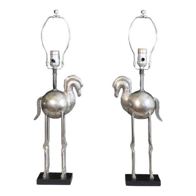 Early 20th Century Tyndale Influence Trojan Horse Lamps - a Pair For Sale