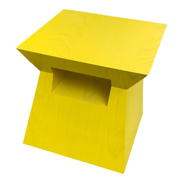 Modern End Table Canary Yellow For Sale