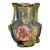 Rare Stevens & Williams Manganese Uranium Glass Bud Vase Applied Rose and Rigaree Feet C 1880 For Sale
