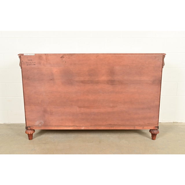 Ethan Allen British Colonial Carved Maple Sideboard Credenza or Bar Cabinet For Sale - Image 15 of 17
