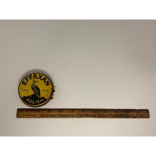 Vintage Effaxan Shoe Polish Tin: Vulture Litho, c. 1930s For Sale - Image 10 of 10