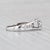 Metal 0.87ctw Diamond Cluster Engagement Ring 14k White Gold Size 6.75 For Sale - Image 7 of 8