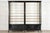 Circa 1940 Monumental English Ebonised Mahogany Glazed Bookcase W262 x D42.5 x H233.5 cm (Splits into two sections) Top...
