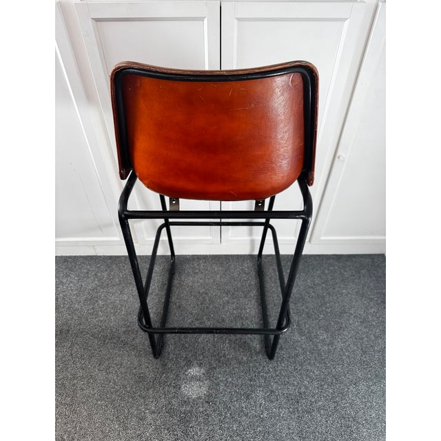 Vintage Industrial Bar Stools 72cm Seat – Original Patina – Set of 4 For Sale - Image 11 of 16