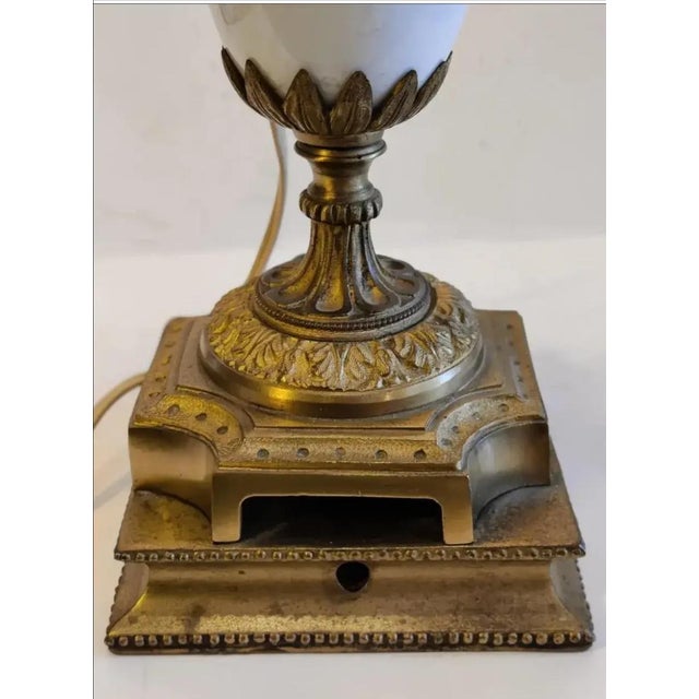 Metal Antique 19th Century Ornate French Sevres Style Porcelain and Bronze Table Lamp For Sale - Image 7 of 10