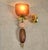 Pair of mid-century modern glass, Murano glass wall sconces, Italy circa 1990s. The pair of Italian sconces is made of...