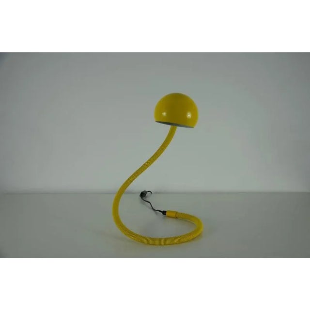 Italian Adjustable Yellow Flex Arm Table Lamp, 1960s For Sale - Image 6 of 11
