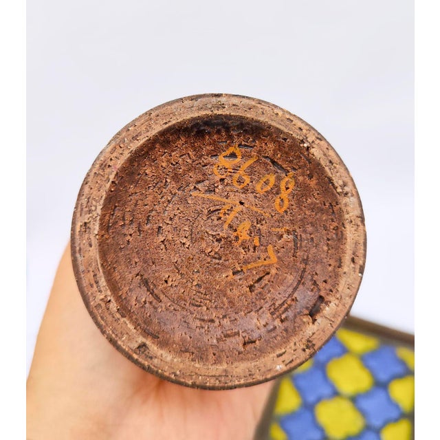 Ceramic Mid-Century Modern Smoking Set with Ashtray and Lighter by Aldo Londi for Bitossi, 1960s, Set of 2 For Sale - Image 7 of 13