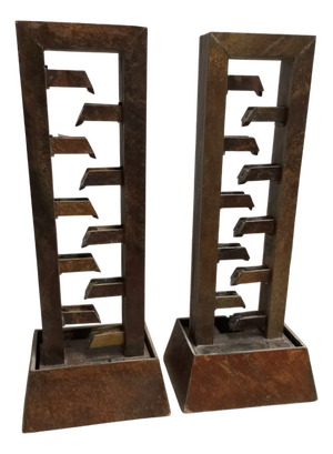 French Modern Slate Stone Fountains, 2000s, Set of 2