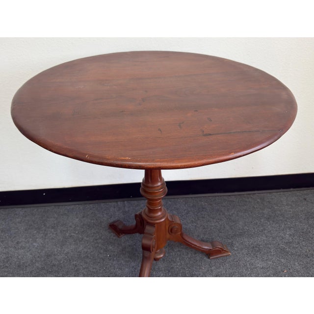 1990s Round Tilt Top Table For Sale - Image 4 of 4