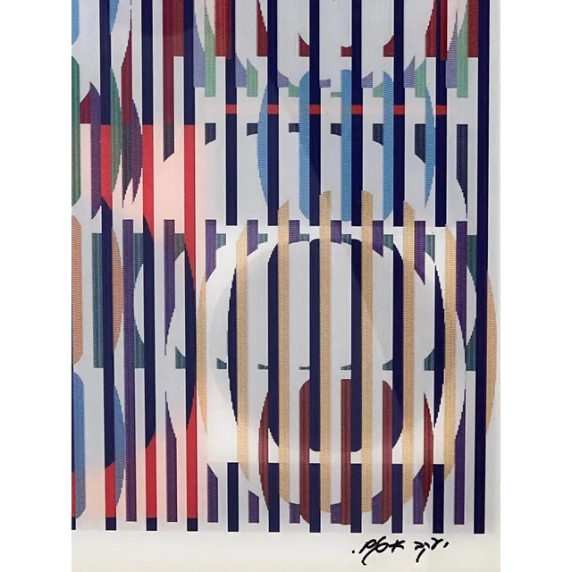 2000 - 2009 Yaacov Agam Oval Agamograph Lenticular Print Artist Proof Signed & Numbered 2005 For Sale - Image 5 of 11