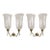 1920s George III Style Pair of Crafted Brass Wall Sconces With Glass Hurricanes - a Pair For Sale
