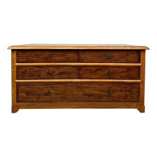 Vintage Low Oak Chest of Drawers For Sale