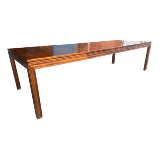 Mid-Century John Widdicomb Walnut Expandable Dining Table With 3 Leaves For Sale