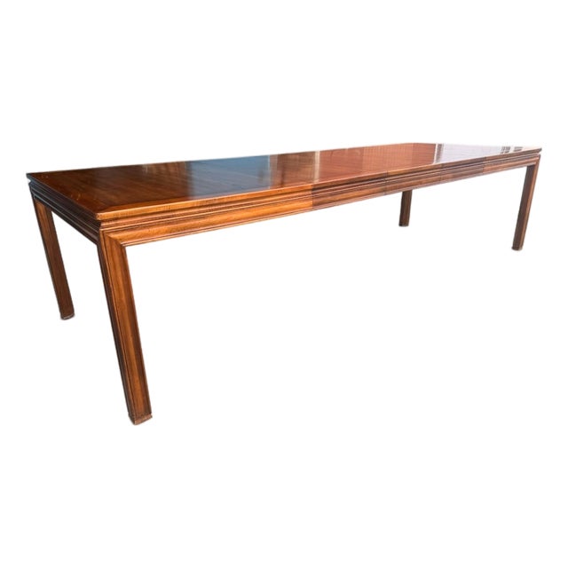 Mid-Century John Widdicomb Walnut Expandable Dining Table With 3 Leaves For Sale