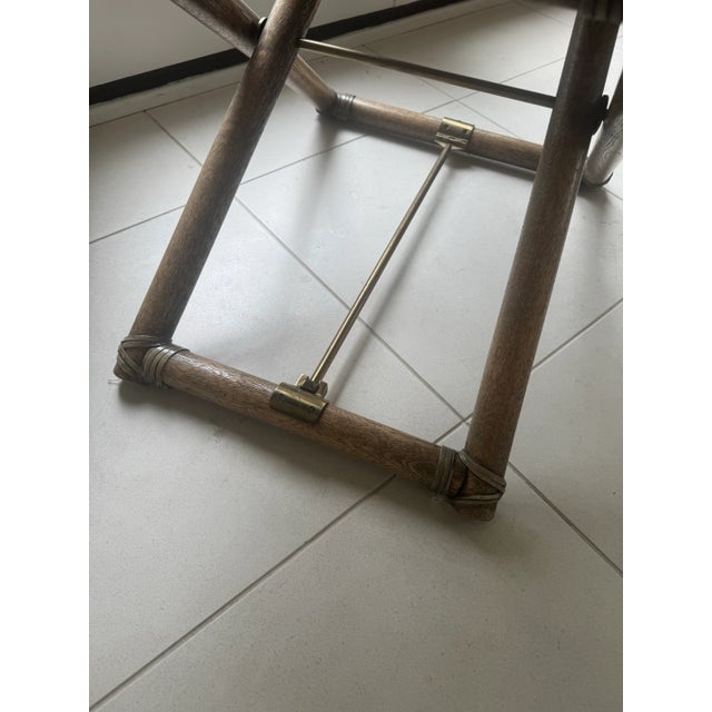 Rare Set of 4 McGuire Director’s Chairs For Sale In Chicago - Image 6 of 12