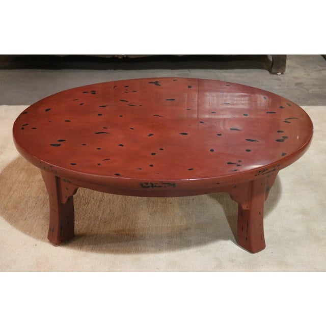Red Lacquer Round Table Chairish