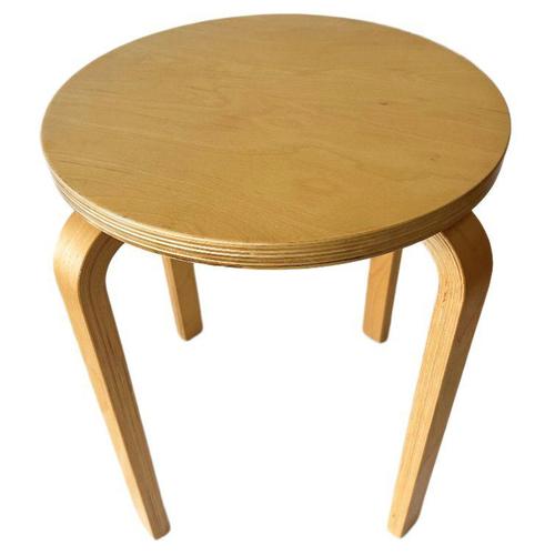 Wood Vintage Scandinavian Frosta Stool in Curved Birch Wood from Ikea, 1990s For Sale - Image 7 of 7