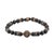 Metal Black Onyx Stone King Lion Beaded Bracelet For Sale - Image 7 of 7