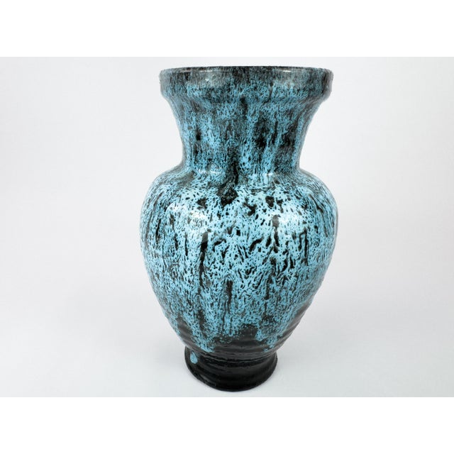 Accolay Turquoise Glaze Ceramic Vase – French Mid-Century For Sale - Image 6 of 13