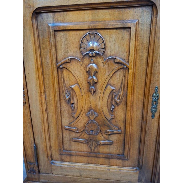 Antique 19th Century Renaissance Walnut Two-Part Buffet For Sale - Image 4 of 8